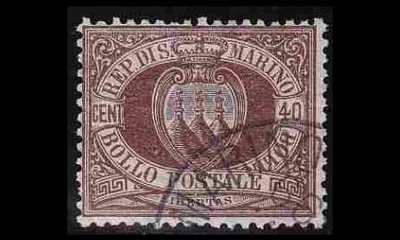 San Marino 17 o Käyttösarja numero 40 C (1892)