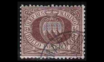 San Marino 17 o Käyttösarja numero 40 C (1892)