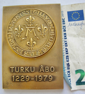 VANHA Mitali Turku 750 v 1229-1979 Sign W. Pettersson