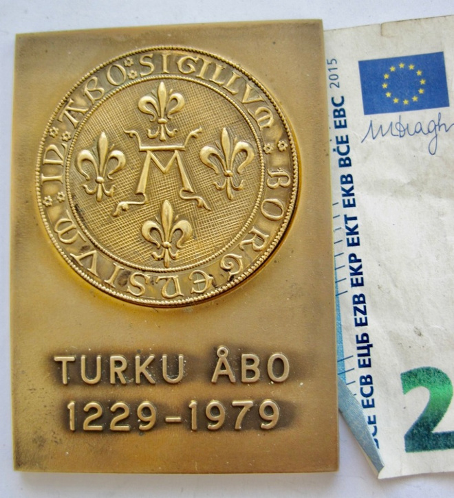 VANHA Mitali Turku 750 v 1229-1979 Sign W. Pettersson
