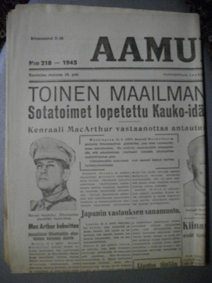 Aamulehti Nro 218 /16/8.1945 (29.12)
