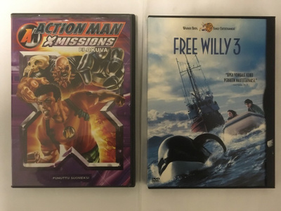 Action Man ja Free willy 3 (2-kpl elokuvia dvd)