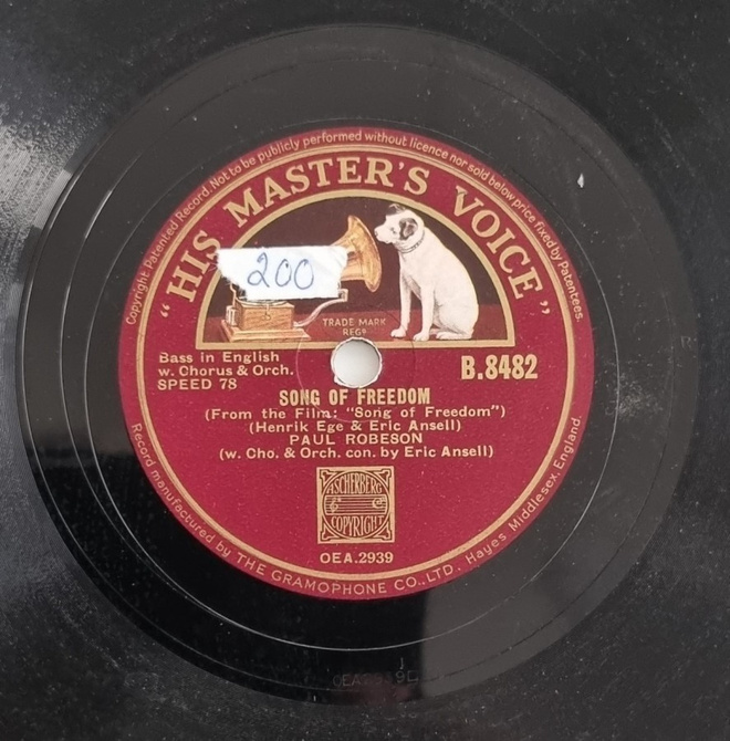 Savikiekko 1936- Paul Robeson - His Master's Voice B.8482