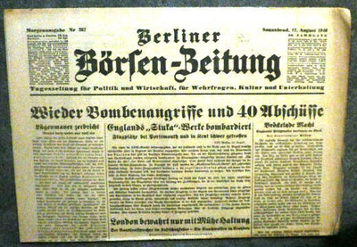 Berliner Börsen-Zeitung Morgenausgabe 17/8 1940