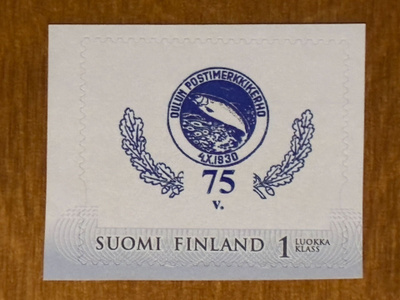 OMAKUVAMERKKI OULUN POSTIMERKKIKERHO 75 VUOTTA**