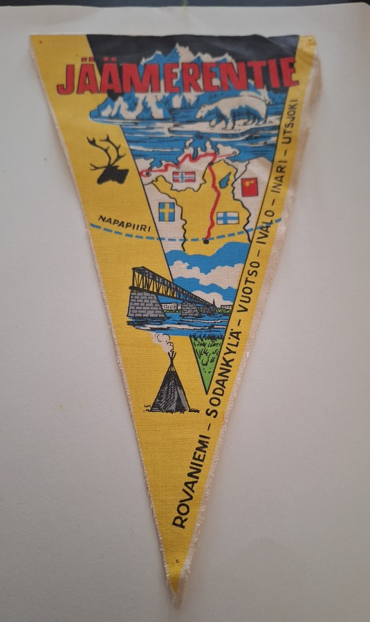 JÄÄMERENTIE Vintage iso matkailuviiri