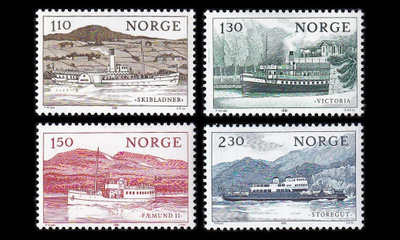 Norja 841-4 ** Sisävesilaivoja (1981)