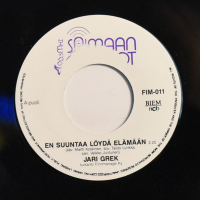 Single: Grek, Jari - En suuntaa löydä elämään / Laulajan tie