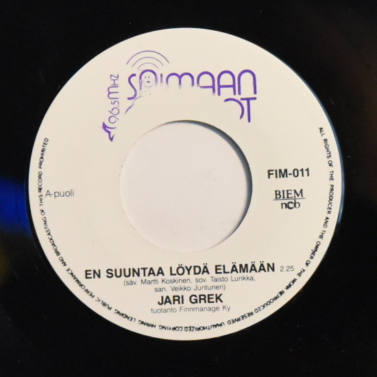 Single: Grek, Jari - En suuntaa löydä elämään / Laulajan tie