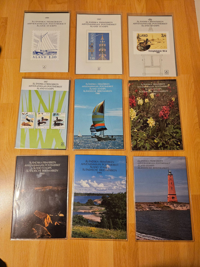 Ahvenanmaan Postimerkit Vuosikansioita 1984-1992