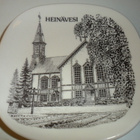 Heinävesi Kirkko seinälautanen Kermansavi 12,3 cm x 12,3 cm - pikkukuva 1
