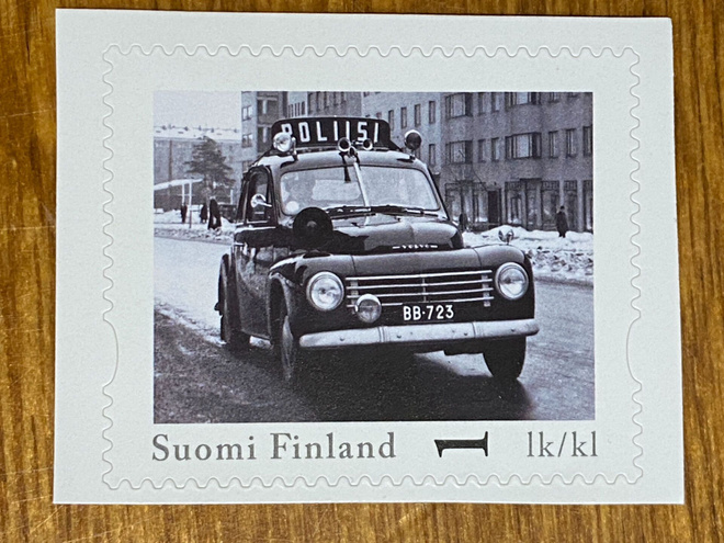 OMAKUVAMERKKI POLIISIAUTO VOLVO PV444**