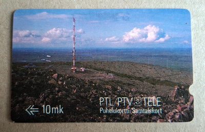 PTL PTV TELE puhelukortti MD1 10 mk 1989
