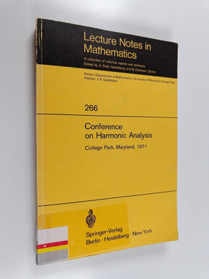 Conference on Harmonic Analysis : College Park, Maryland,...