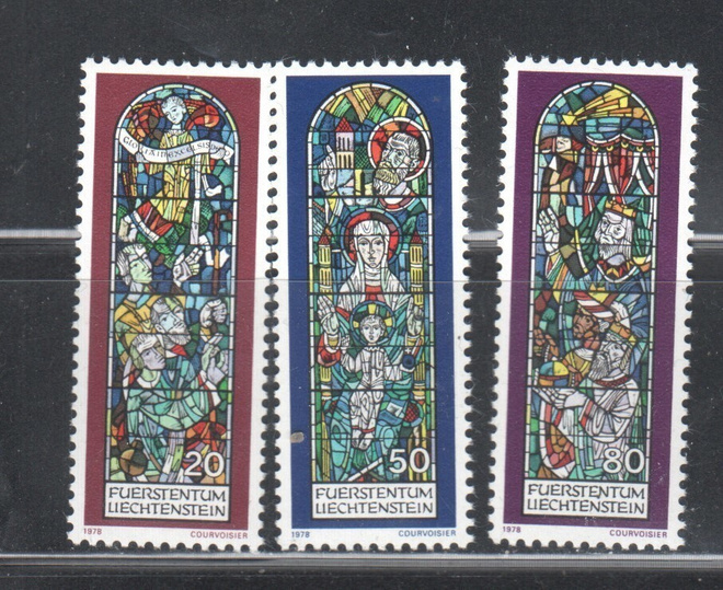 Liechstenstein 1978 kirkon lasimaalauksia