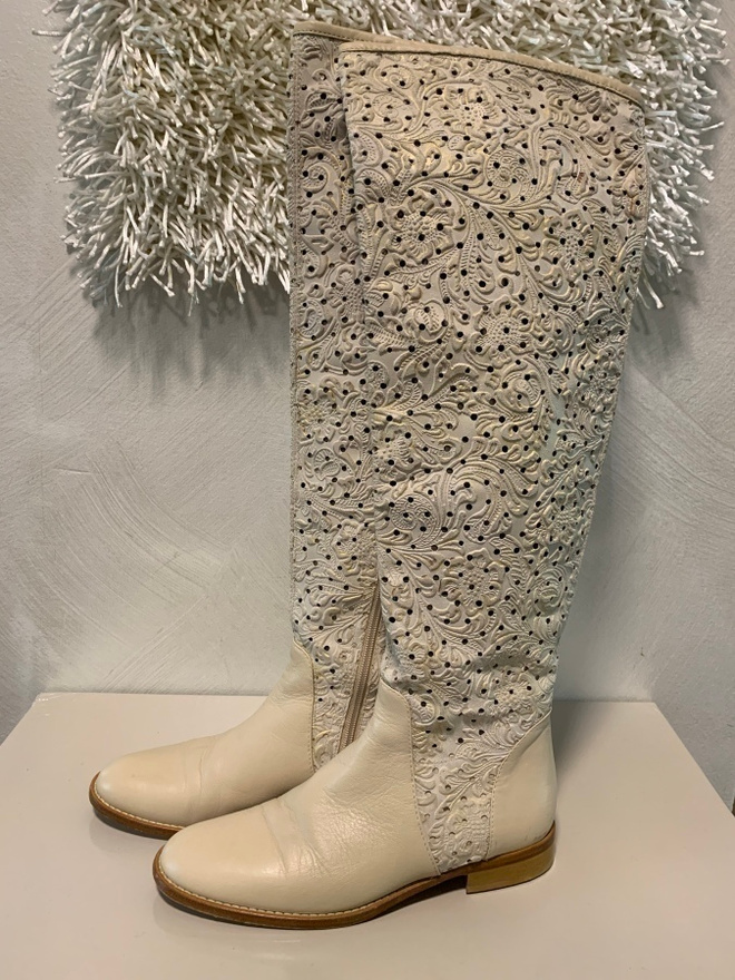 Kermanvaaleat Italialaiset ylipolvensaappaat koko37/ 24,5 cm