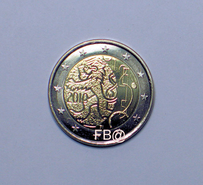 2010 Suomi 2 € juhlaraha Suomalainen raha 150 vuotta UNC
