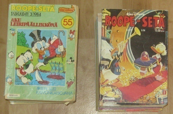 Roope-setä -lehtiä yksittäin