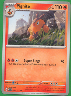 Pokémon Pignite (ASC 030)