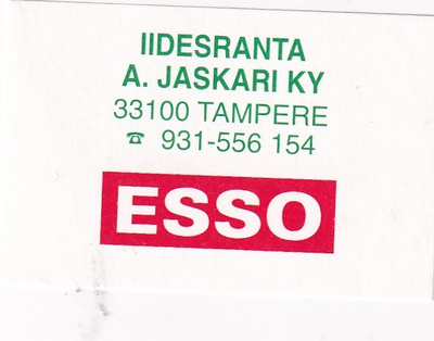 Tampere, Iidesranta A. Jaskari Ky , ESSO, b552