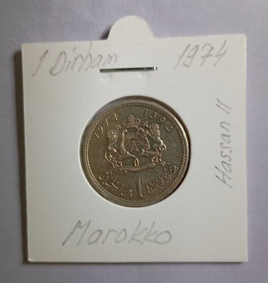 Marokko 1Dirham v.1974 Y#63