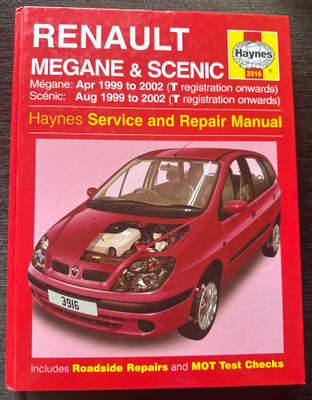 Haynes 3916 Renault Megane & Scenic 1999 – 2002 korjausopas
