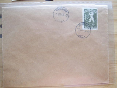 Itä-Karjala leijona FDC-kuori Äänislinna 1943