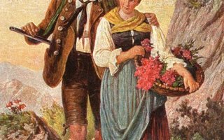 Vanha postikortti- romantiikkaa