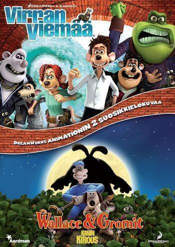 Virran Viemää + Wallace & Gromit - Kanin Kirous  (2 DVD)