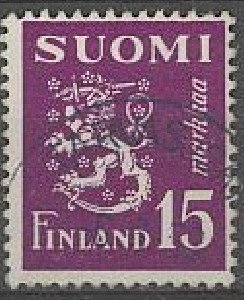 1950 15mk violetti leijona Tarvasjoki-50er.kaunis