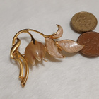 Vintage emaloitu solki Gold plated rintakoru rintaneula - pikkukuva 4