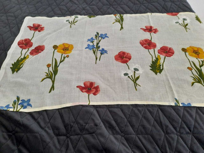 Värikäs kukka verhokappa 117x66cm (2kpl) 117x47cm (1kpl)