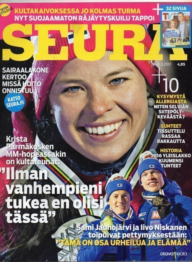 Seura n:o 9 2017 Krista Pärmäkoski. Iivo & Sami.  Kittilä.