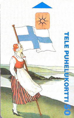 D141 50 MK SUOMI 80 VUOTTA I TELE PUHELUKORTTI