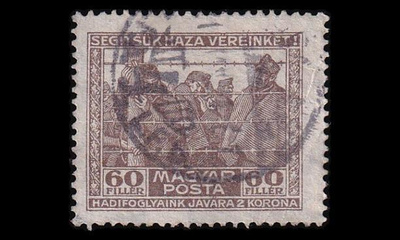 Unkari 313X o Sotavankien hyväksi 60 f pystyvesil. (1920)