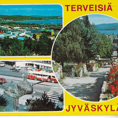Jyväskylä. sommitelmakortti, vaakuna. e282