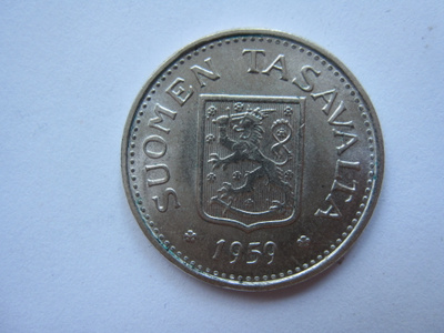 100 markkaa 1959 hopeaa