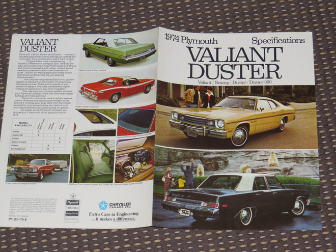 1974 Plymouth Valiant / Duster / Duster 360 / Scamp esite