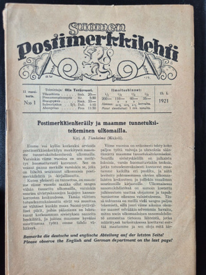 Suomen Postimerkkilehden vuosikerta 1921
