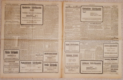 Turun Sanomat, 1923, mm. pankit ja Kello murhat.