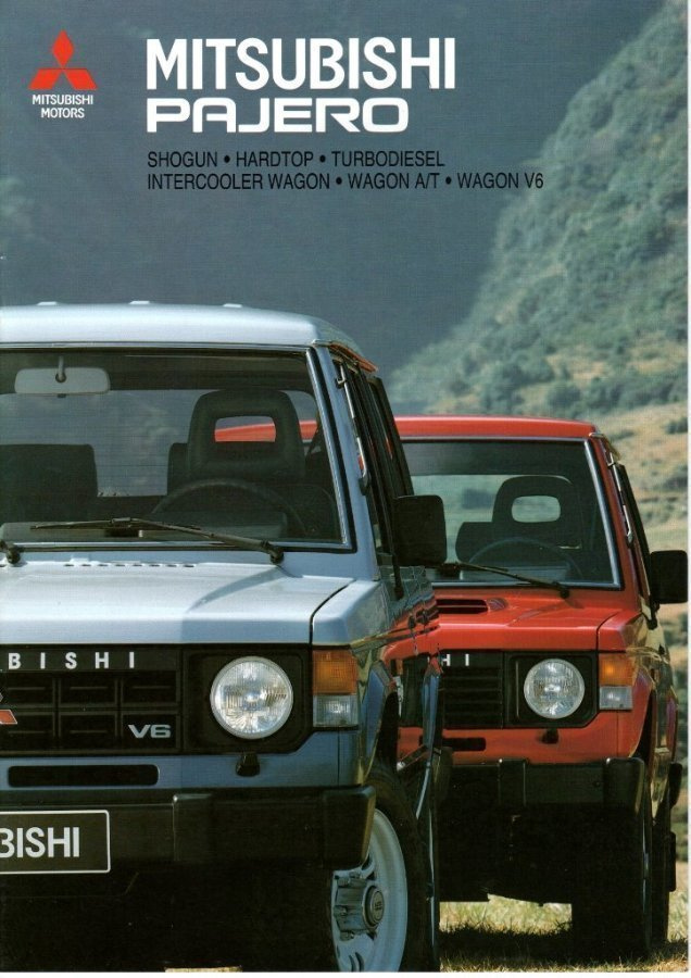 Mitsubishi Pajero -esite, 1989