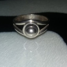 Vintage desing E.granit hopea sormus 916H N7 made in Finland - pikkukuva 3