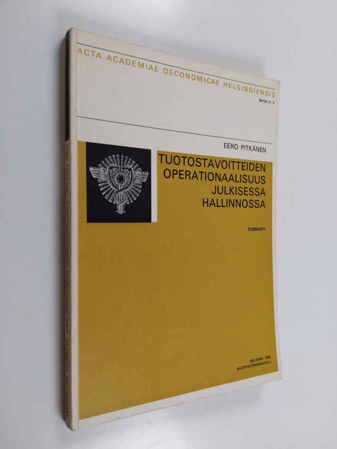 Eero Pitkanen : Tuotostavoitteiden operationaalisuus julk...