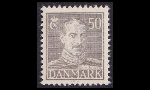 Tanska 276 ** Christian X 50 öre (1942)