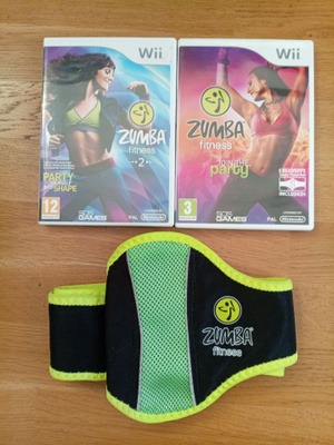 Zumba Fitness pelit ja vyö - Nintendo Wii