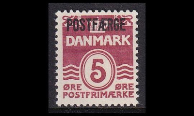 Tanska PF_25_II ** Aaltoviiva 5 öre lila (1942)