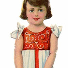 WANHA / Polkkahiuksinen tyttö ja lemmikkikori. 1920-30-l. - pikkukuva 1