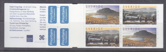 Ruotsi 2004 Lappi vihko 4X 10 kr.
