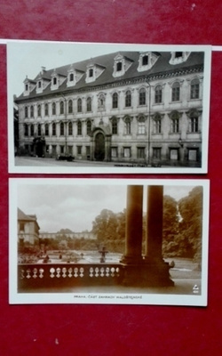 Praha, Wallenstein Palace: 2 korttia/postcards