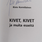 Risto Kormilainen : Kivet, kivet ja muita esseitä (signee... - pikkukuva 3